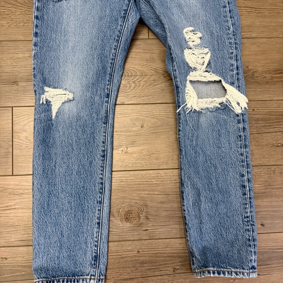 Levi’s Distressed 501 Skinny Jeans Size 27 - Picture 2 of 6